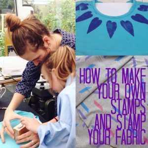 how to make your own stamps and stamp your fabric